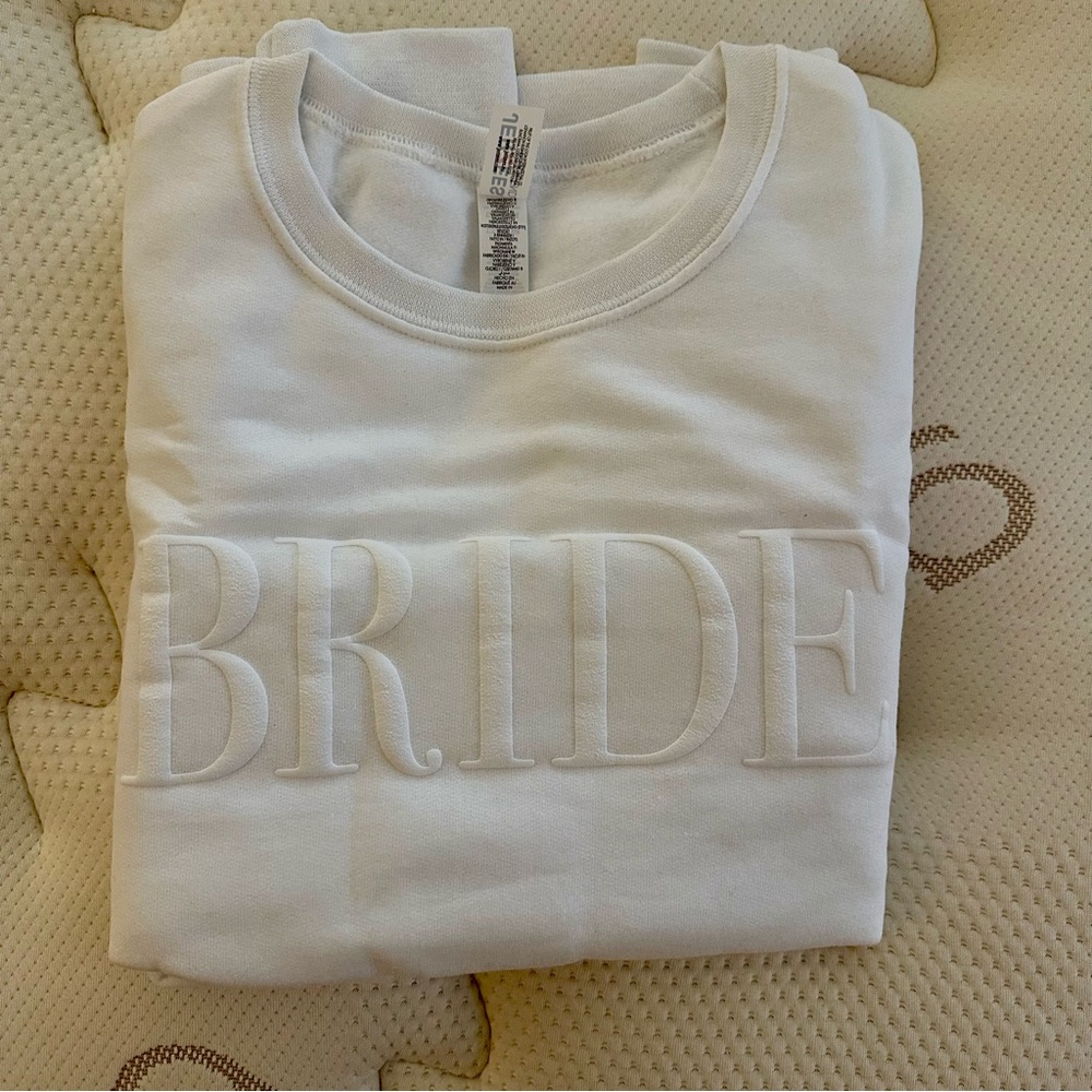 NWT White Bride Sweatshirt
